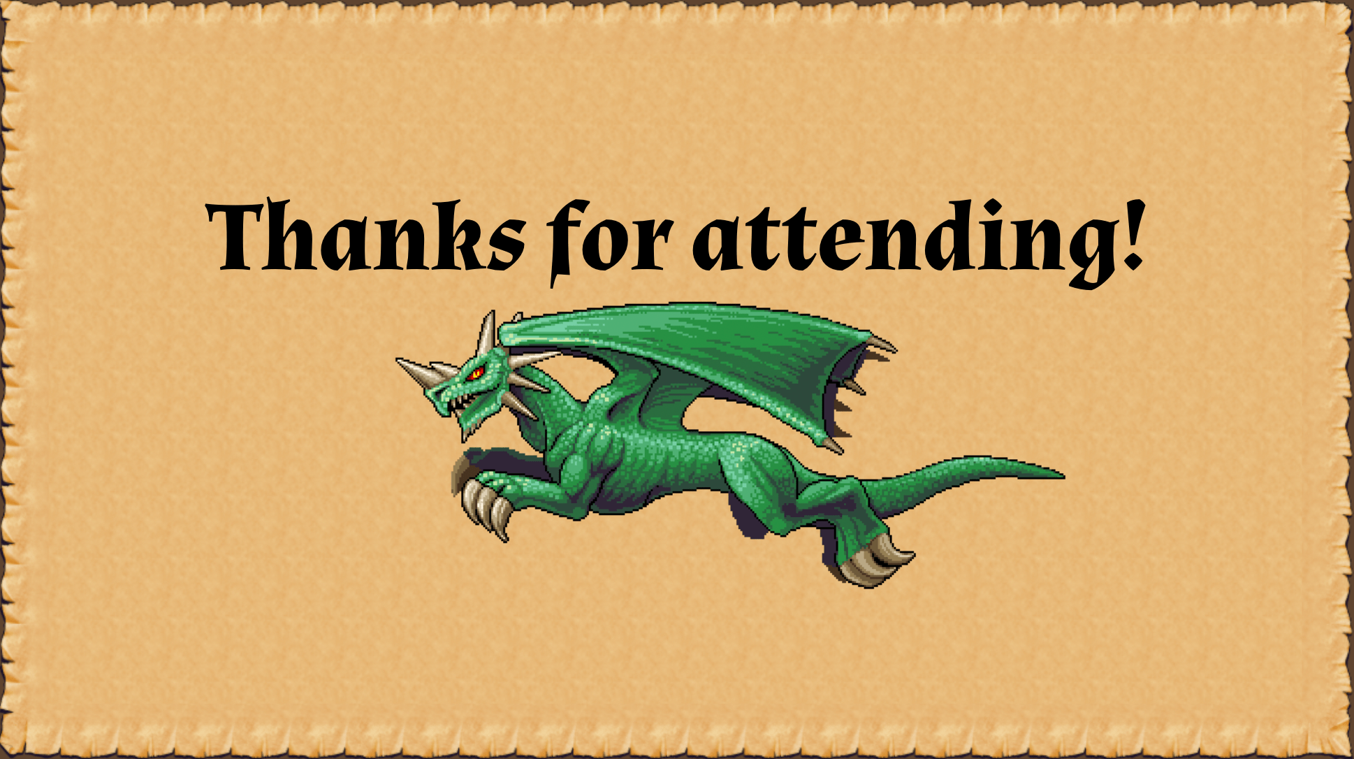 Thanks for attending!